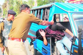 A file picture of police brutality in Dehradun