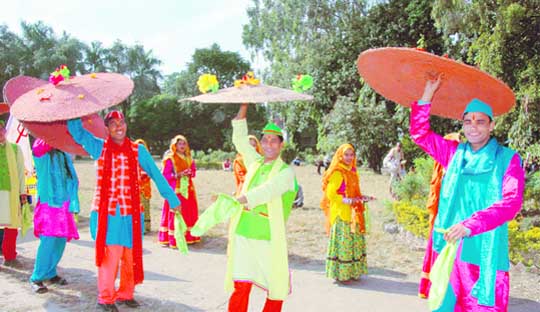 Folk dancers from the Uttarakhand exhibit their skills at a cultural festival in Dehradun