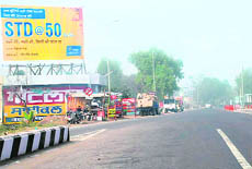Many such hoardings dot the Chandigarh- Kharar highway, defying the SC ban