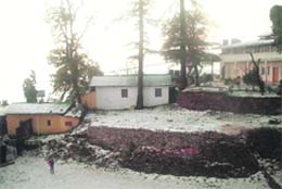 Sleet in Mussoorie.
