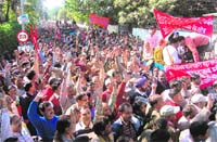 Employees, who have been denied benefits of the Sixth Pay Commission recommendations, up in arms 