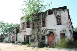 A dilapidated tea factory at Arcadia Estate. 
