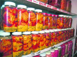 Home-made pickles are fresh and tastier. We have even got non-oily pickles of bitter gourd, gourd and lemon