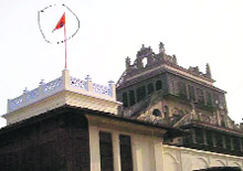 A file photo of Hira Mahal with the Nishan Sahib atop it.