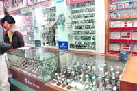 A variety of watches on display at a store in Dehradun.