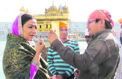 A makeup session during the shooting of a TV serial on the Parikarma of the Golden Temple has raised the hackles of the SGPC authorities.