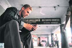 New fans installed at the Jammu bus stand.