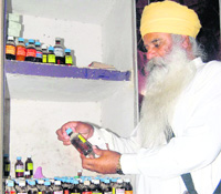 Wassan Singh Zaffarwal at his house near Dhariwal.