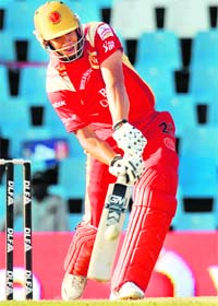 Ross Taylor of the Royal Challengers bats against Knight Riders in Centurion