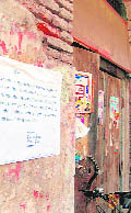 A shop to be demolished for the last phase of the Galliara project in Amritsar.