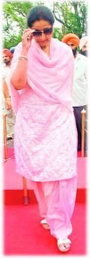 MoS for External Affairs Preneet Kaur in Patiala on Saturday.