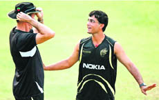 Sourav Ganguly (R) with John Buchanan