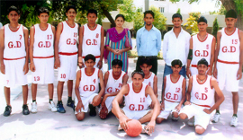 The GD Senior Secondary School team that won the district level basketball tournament in Abohar on Thursday.