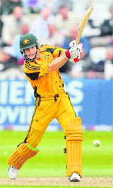 Australia�s Tim Paine bats during the sixth ODI at Trent Bridge on Thursday.