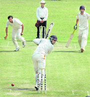 The match between Air India and AIEB in progress on Saturday.