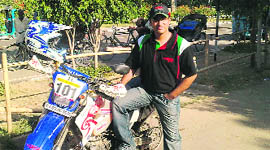 Ashish Moudghil with his Yamaha WR-250.
