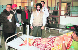 Avinash Rai Khanna, member of the PSHRC, visits the Jalandhar Civil Hospital
