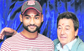 Sandeep Singh (left) with coach Jose Brasa