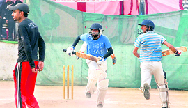 The quarterfinal game of the first-of-its-kind Prize Money Rural Cricket tournament being played at Ghulal village on the Chandigarh-Ludhiana Road on Sunday.