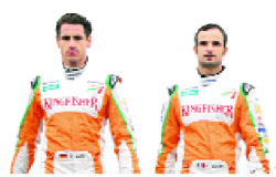 Adrian Sutil (L) and Vitantonio Liuzzi