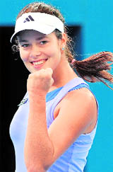 Ana Ivanovic reacts during her match against Pavlyuchenkova on Thursday.