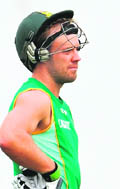 AB de Villiers during a training session in Nagpur