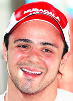 Ferrari�s F1 driver Felipe Massa at Albert Park race track for the Australian F1 Grand Prix in Melbourne on Thursday.