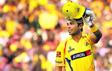 Murali Vijay celebrates his cenutry on Saturday.