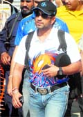 Mumbai Indians� Sachin Tendulkar arrives in Chandigarh ahead of their match against Kings XI Punjab on Wednesday. Tribune photo: Vinay Malik