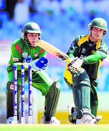 Salman Butt bats against Bangladesh on Saturday. � AFP