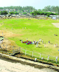 The cricket stadium at Burlton Park in Jalandhar. The current stadium is set to make way for an international, state-of-the-art stadium.