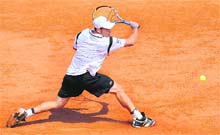 Andy Roddick in action on Tuesday.