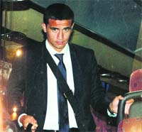 Tim Cahill arrives at the team hotel in on Wednesday
