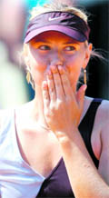 Maria Sharapova after her match on Friday