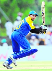 Sri Lanka�s Tillakaratne Dilshan plays a stroke during the third ODI of the Asia Cup between Sri Lanka and Bangladesh in Dambulla
