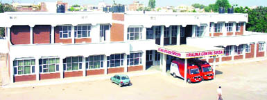 The sprawling building of trauma centre at Sirsa, which is being used for purposes other than it was intended for, in the absence of proper facilities and staff.