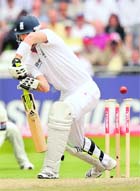 England�s Kevin Pietersen is bowled by Mohd Asif on Thursday. 
