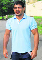 Sushil Kumar is training for the Commonwealth Games in Sonepat, Haryana. 