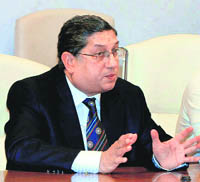 BCCI secretary and Chennai Super Kings owner N Srinivasan