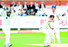 Mohd Asif appeals against Alastair Cook on Thursday. 