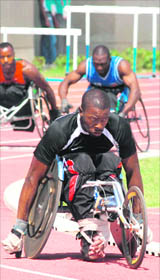 Para athletes train in New Delhi on Wednesday. 