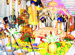 A view of �jalau� in the Golden Temple on the birth anniversary of Guru Ramdas on Saturday