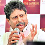 Former Indian cricket captain Kapil Dev in Ludhiana on Saturday.