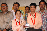 An Institute for Children, who won the Bathinda city finals of the �Limca Book of Records Quiz, 2010� held on Monday. 