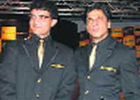 Sourav Ganguly and KKR co-owner Shah Rukh Khan