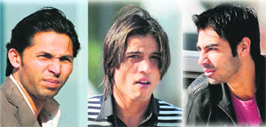 Pakistan�s Mohd Asif, Mohd Aamer and Salman Butt