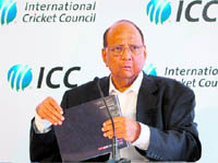 ICC president Sharad Pawar