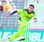 Pakistan's Abdul Razzaq fields the ball during the ODI against New Zealand in Christchurch on Saturday. 