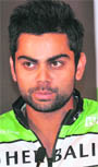 Virat Kohli at a media event in New Delhi on Thursday