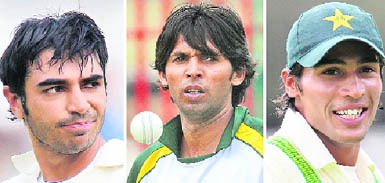 Pakistan cricketers (from left) Salman Butt, Mohd Asif and Mohd Aamir, have been banned for ten, seven and five years respectively.